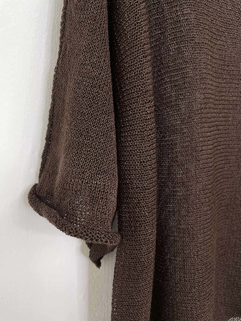 Boxy Fine Knit - Chocolate