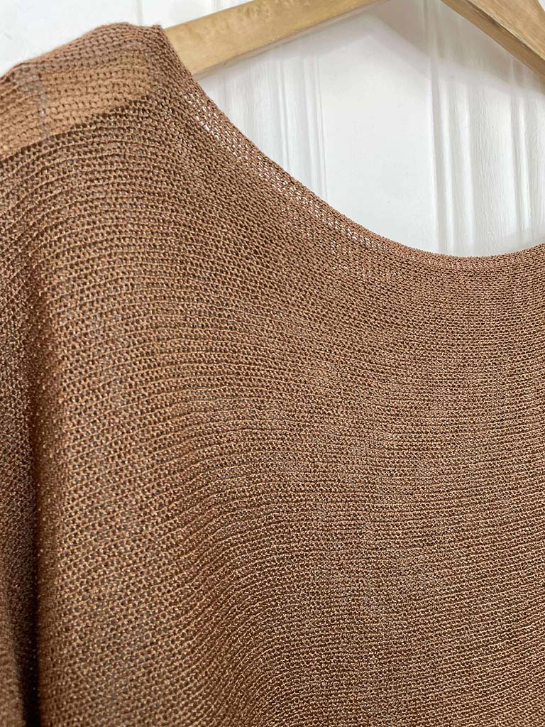 Boxy Fine Knit - Chestnut