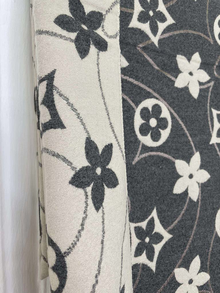 Malissa J Flower Logo Scarf - Grey
