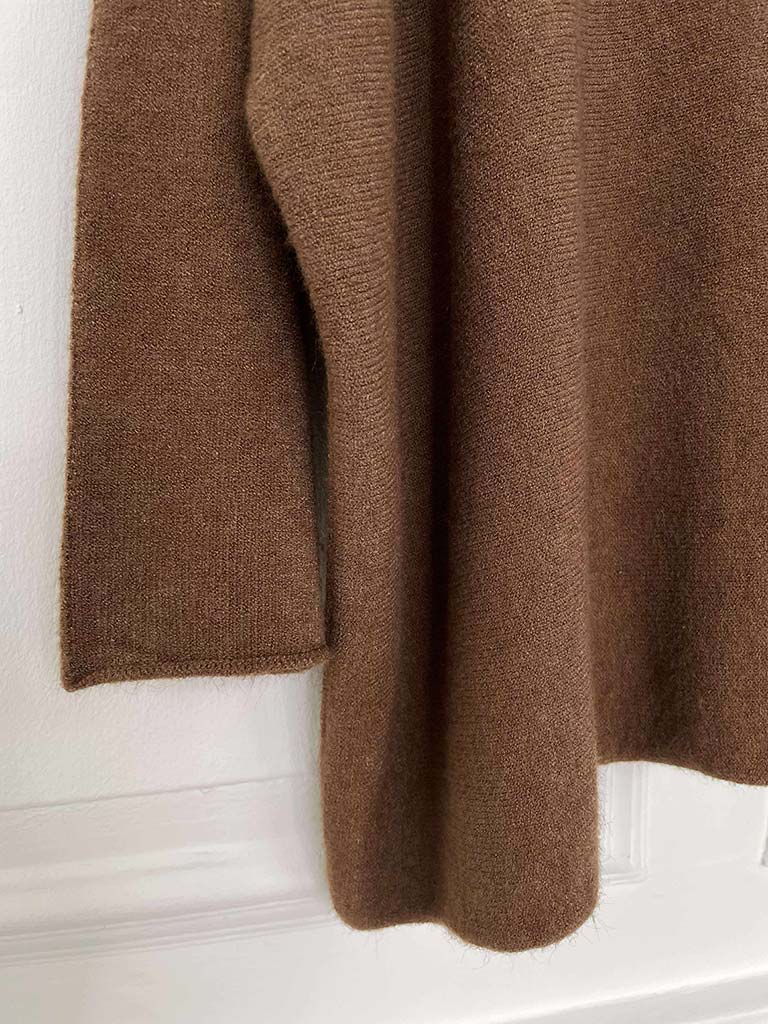 Exposed Seam Batwing Knit - Toffee