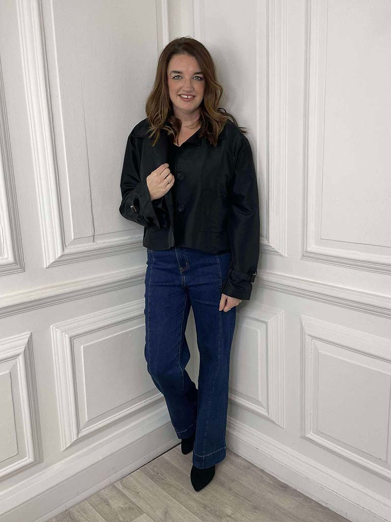 Luxe Iridescent Jacket - Black