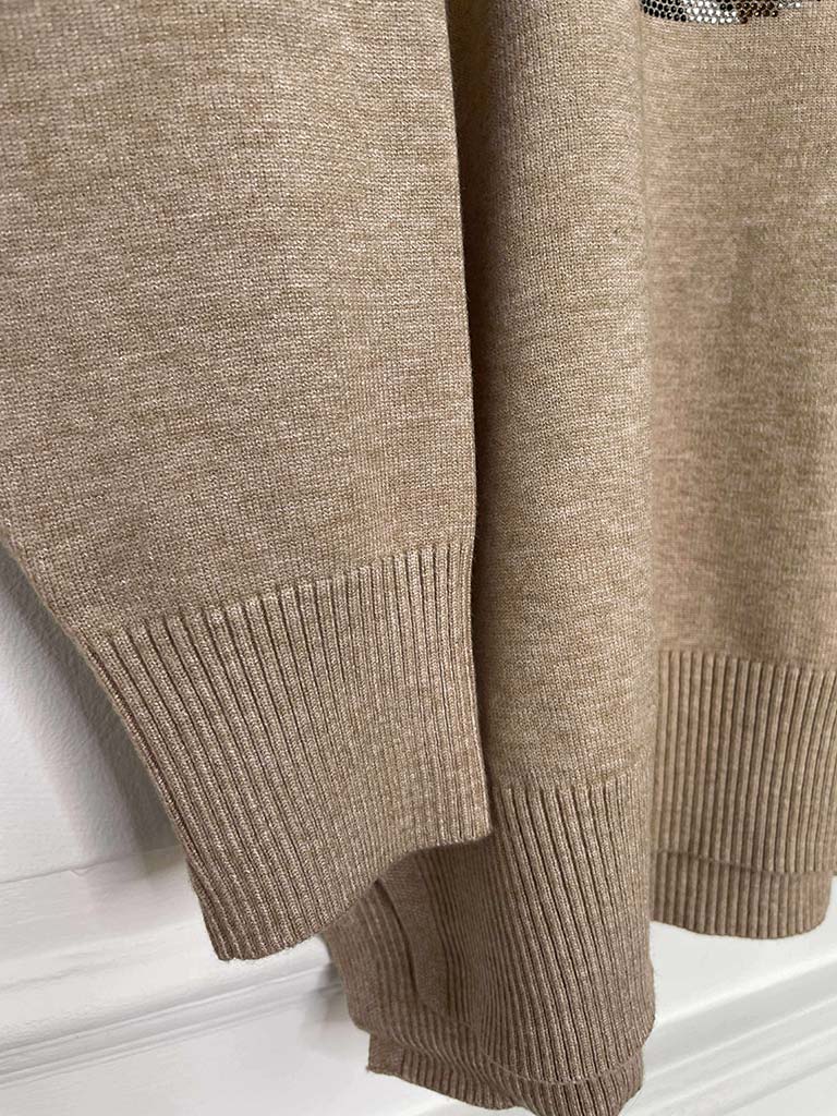 Malissa J Studded Link Knit - Stone