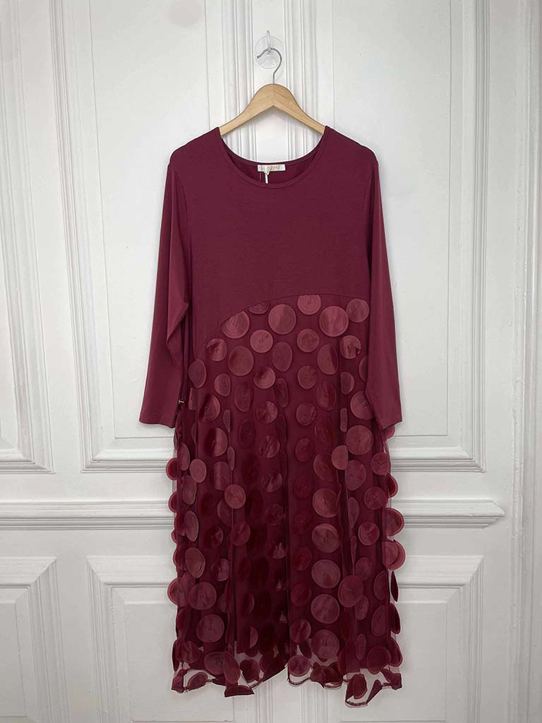 Malissa J Orb Dress - Wine