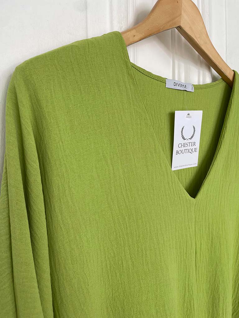 Tie Front Top - Avocado