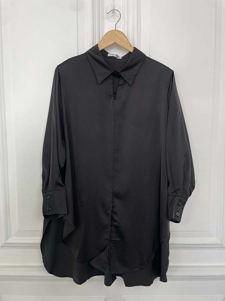 Lusso Silk Feel Shirt - Black