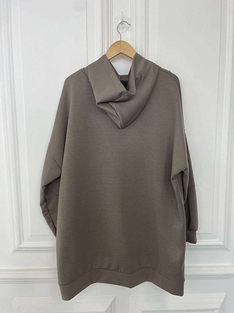 Oversized Scuba Hoodie - Mocha