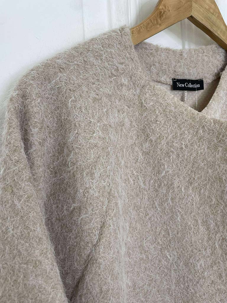 Edge to Edge Felted Coat - Stone