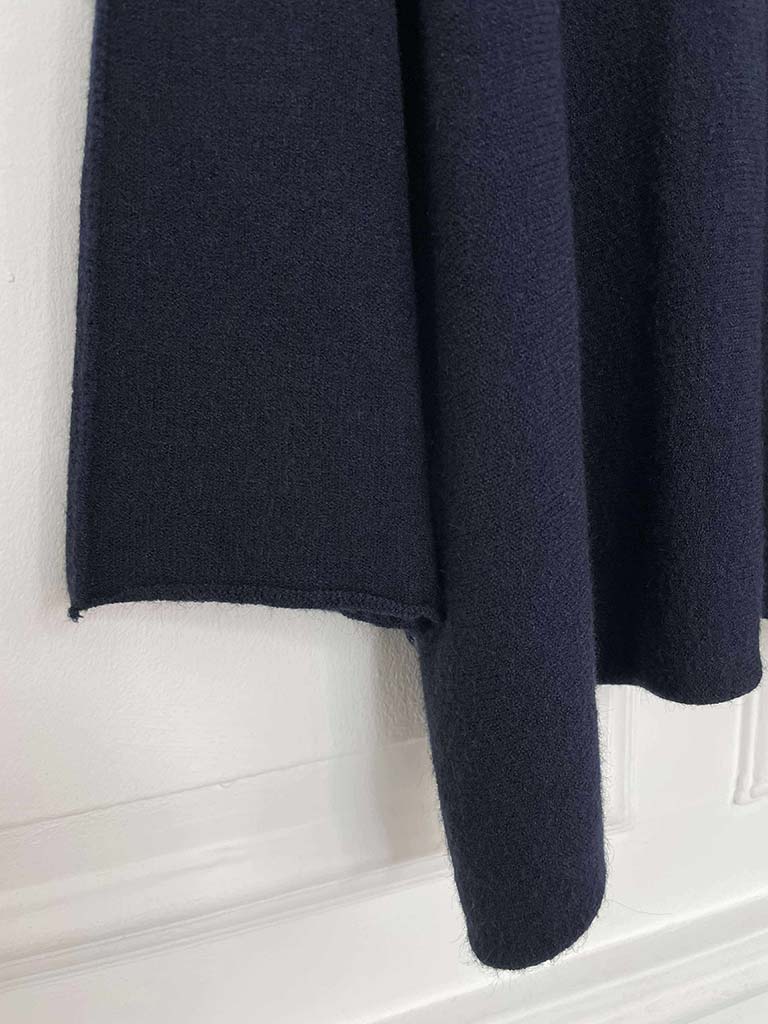 Exposed Seam Batwing Knit - Black