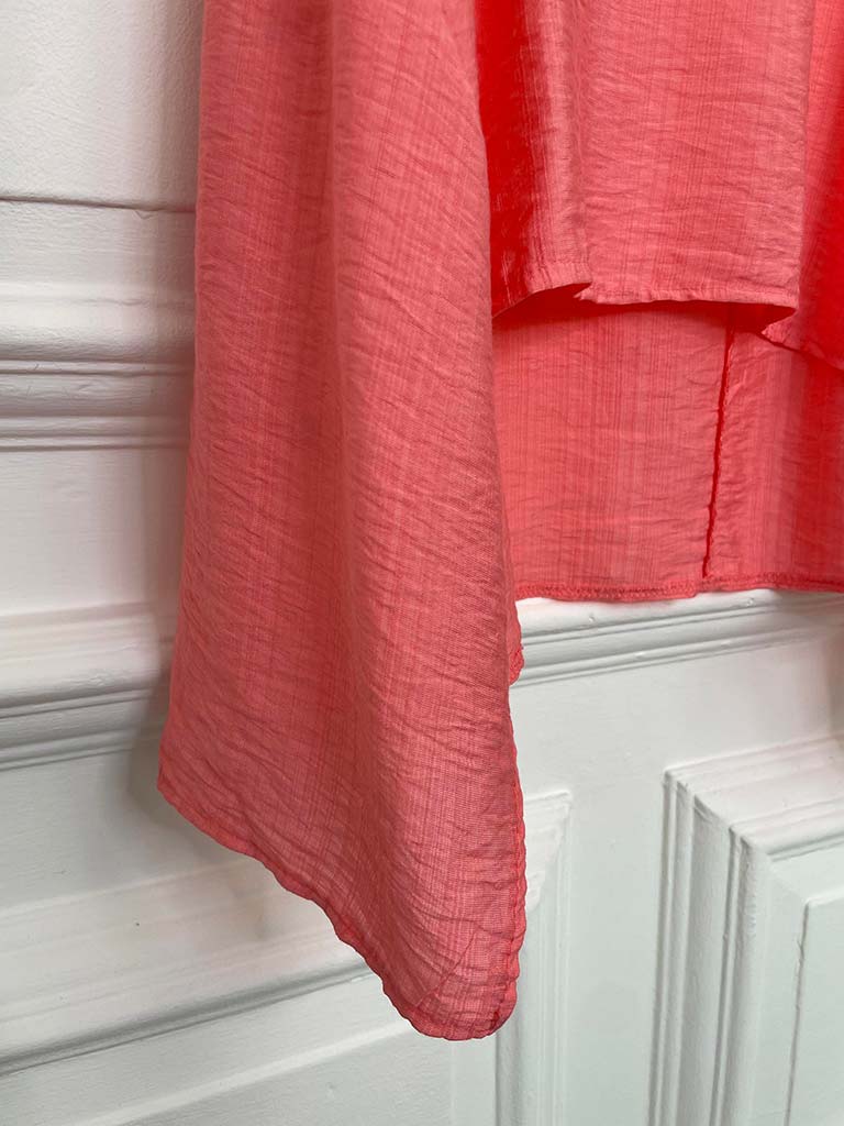 Dipped Swing Tunic - Coral