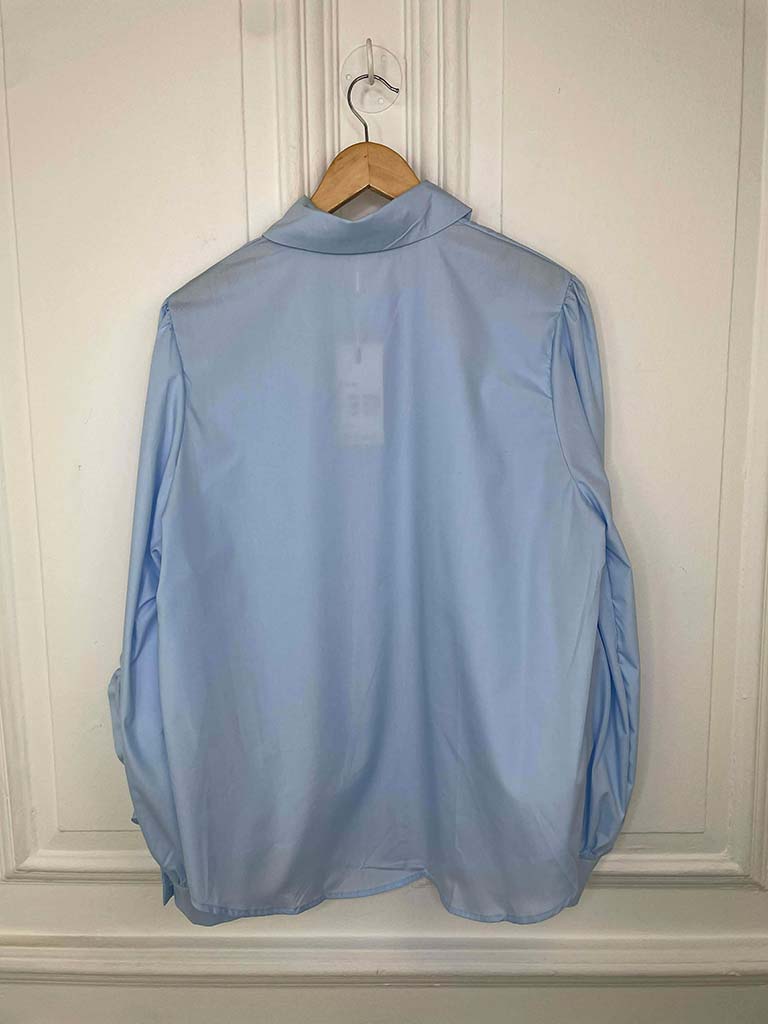 Flower Sleeve Shirt - Powder Bue