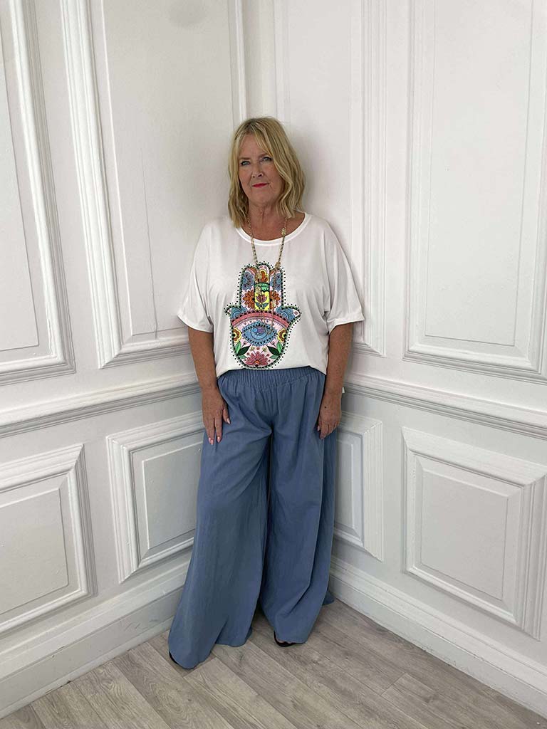 Malissa J Hamsa Tee - White