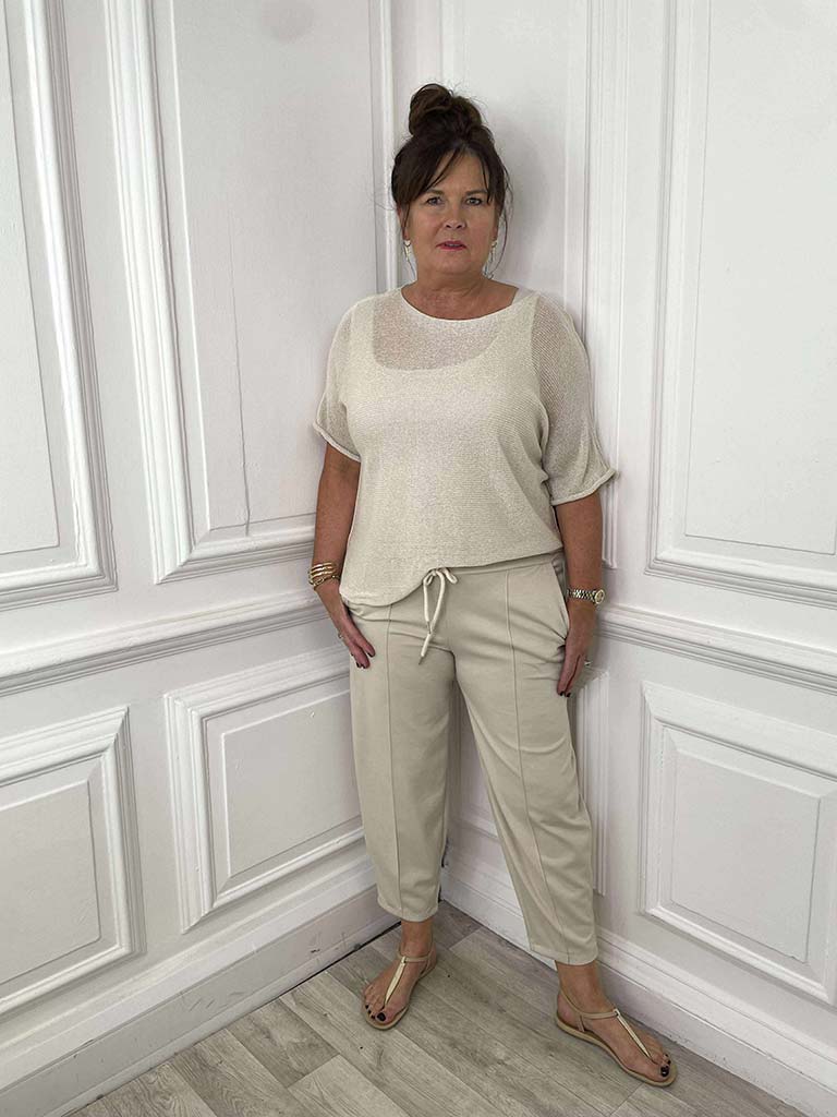 Boxy Fine Knit - Stone