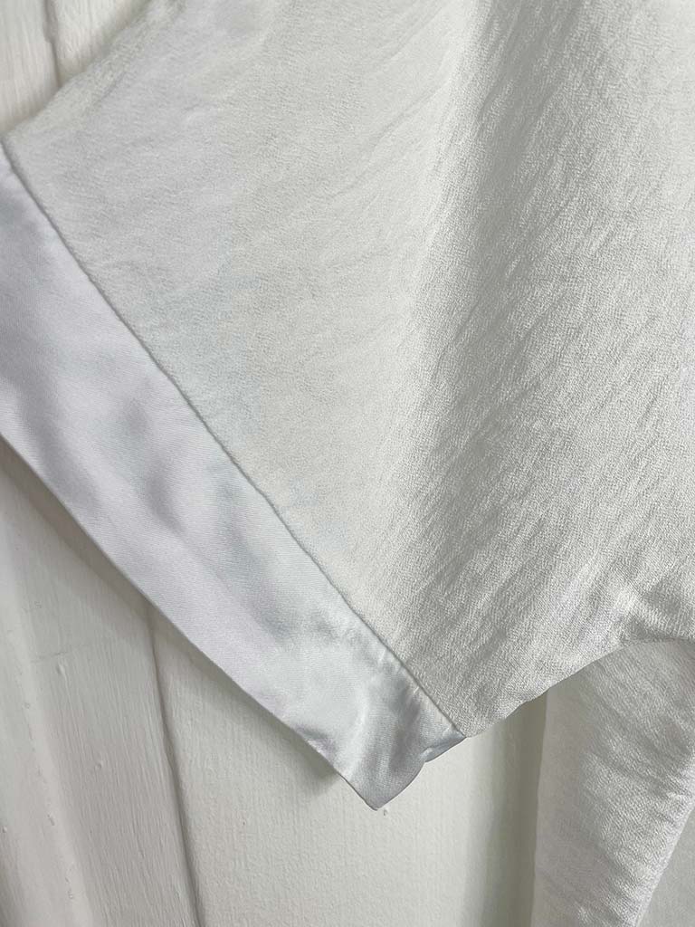 Satin Edge Tee - White