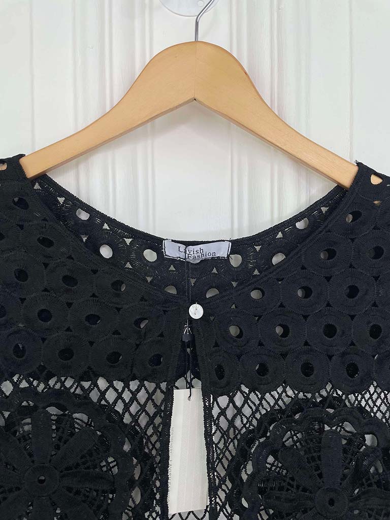 Crochet Jacket - Black
