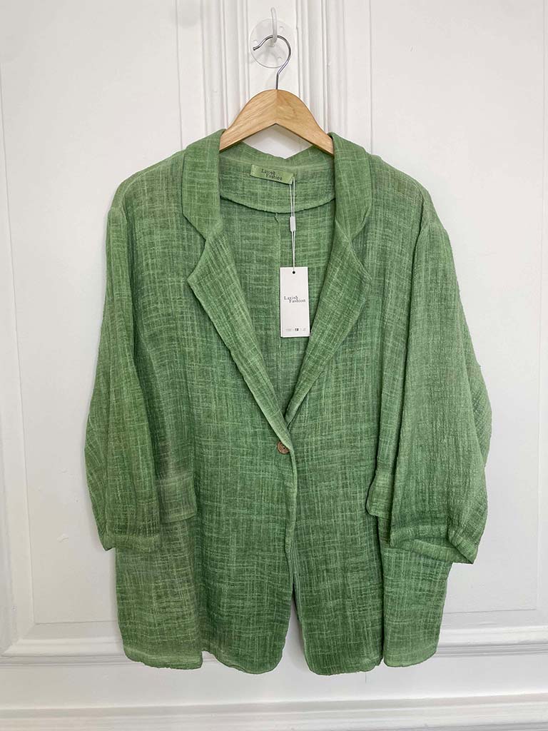 Vintage Relaxed Blazer - Pistachio