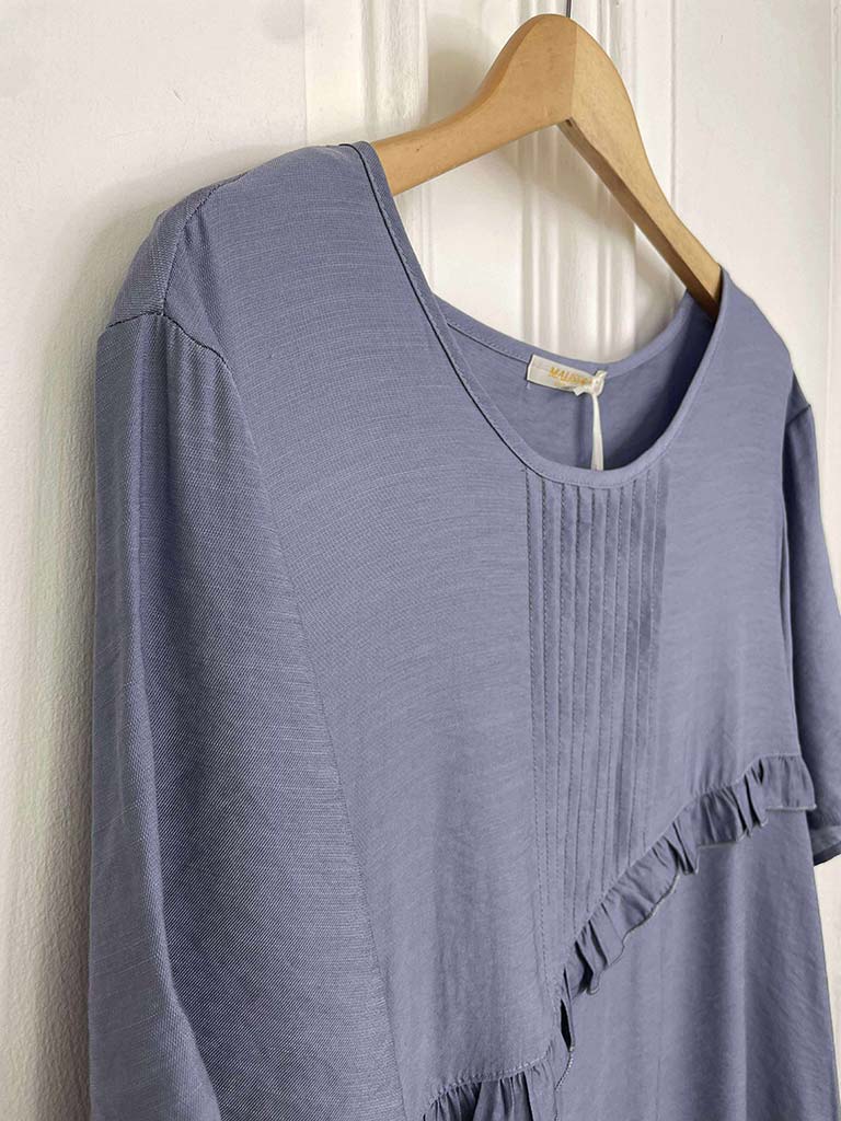 Malissa J Pin Tuck Top - Denim