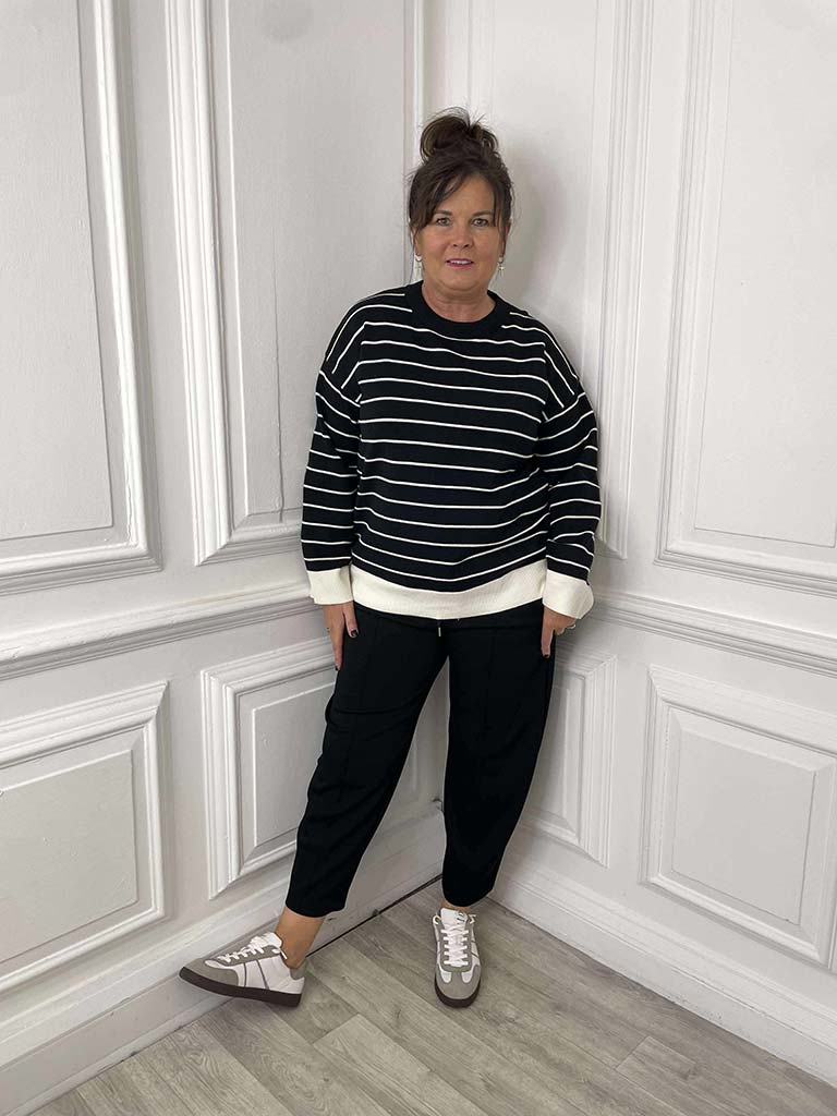 Riviera Stripe Knit - Black