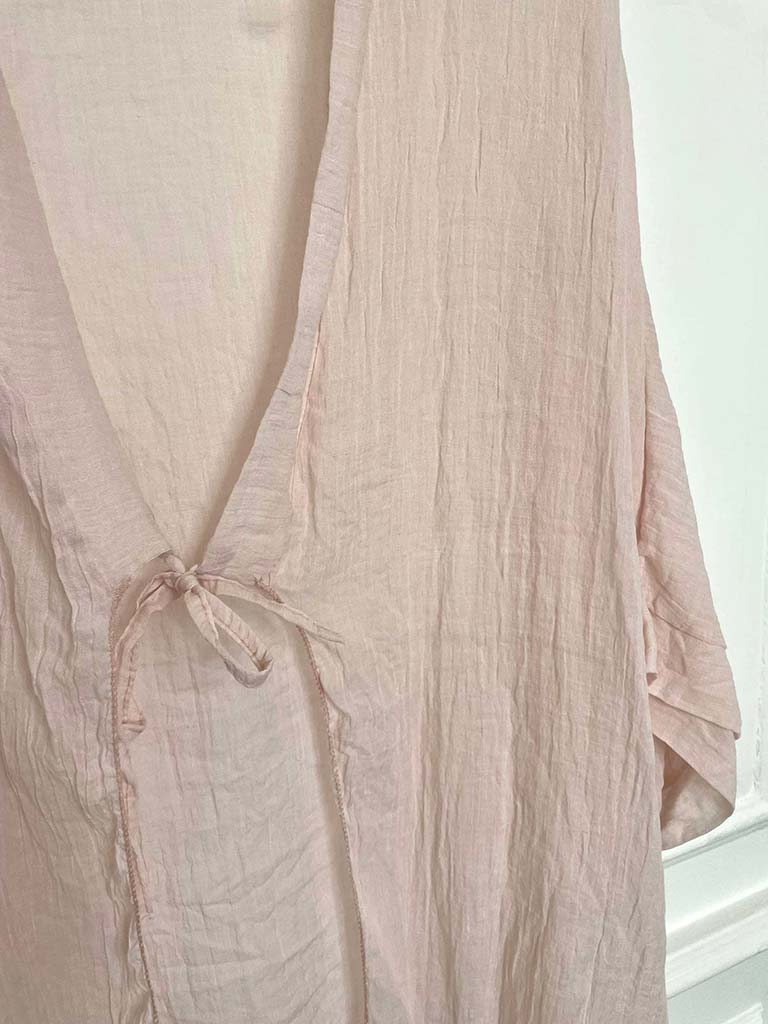 Oversized Tie Kimono - Blush