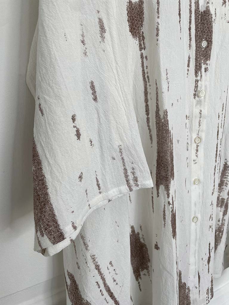 Ink Print Swing Tunic - Mocha
