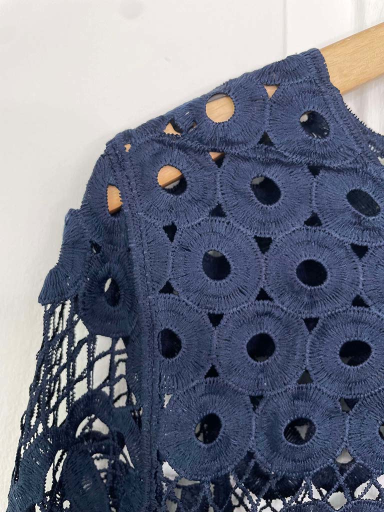 Crochet Jacket - Midnight