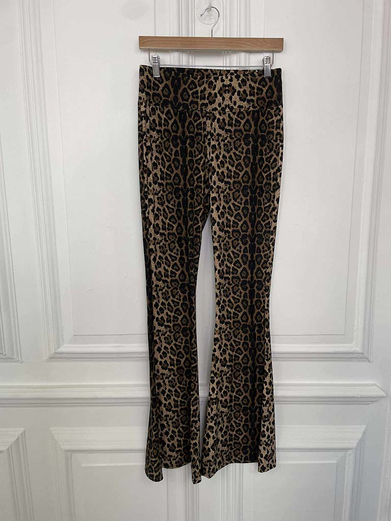 Flared Leggings - Leopard