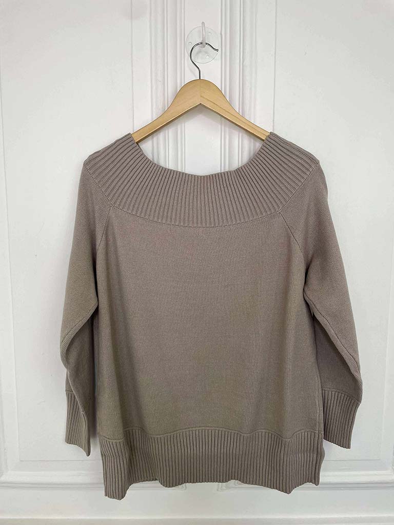 Malissa J Belle Bardot Knit - Stone