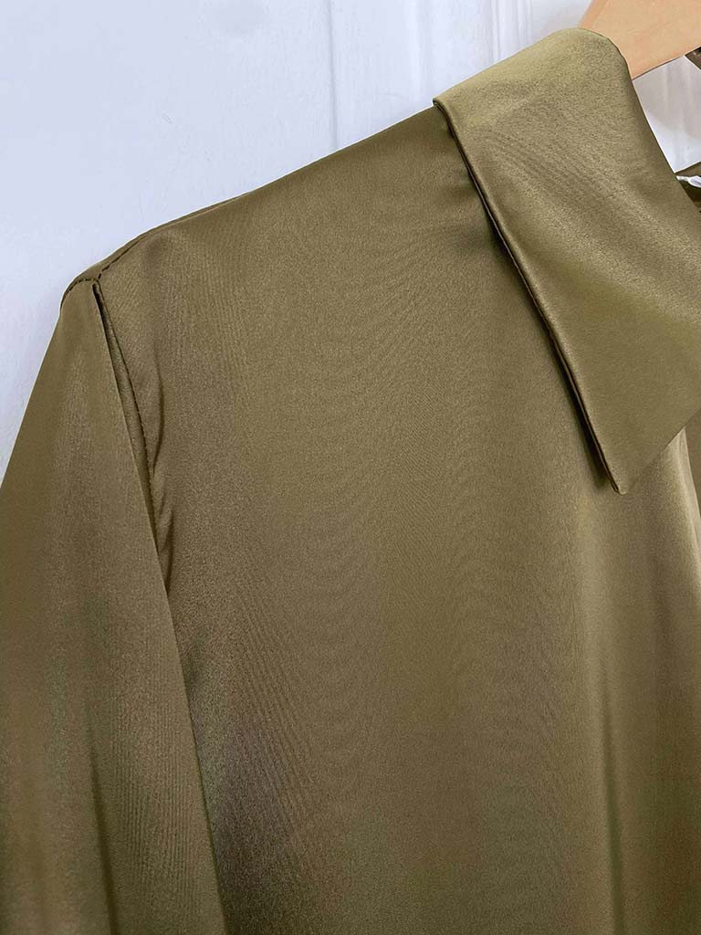 Lusso Silk Feel Shirt - Olive