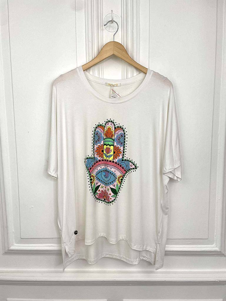 Malissa J Hamsa Tee - White
