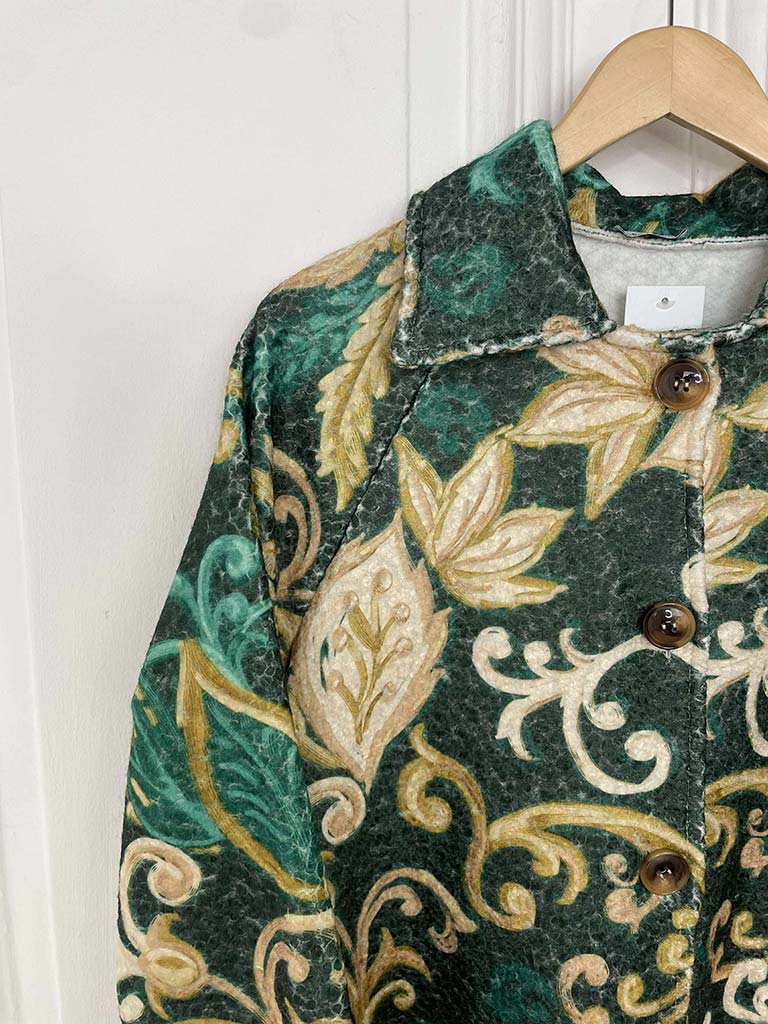 Baroque Print Coat - Forest