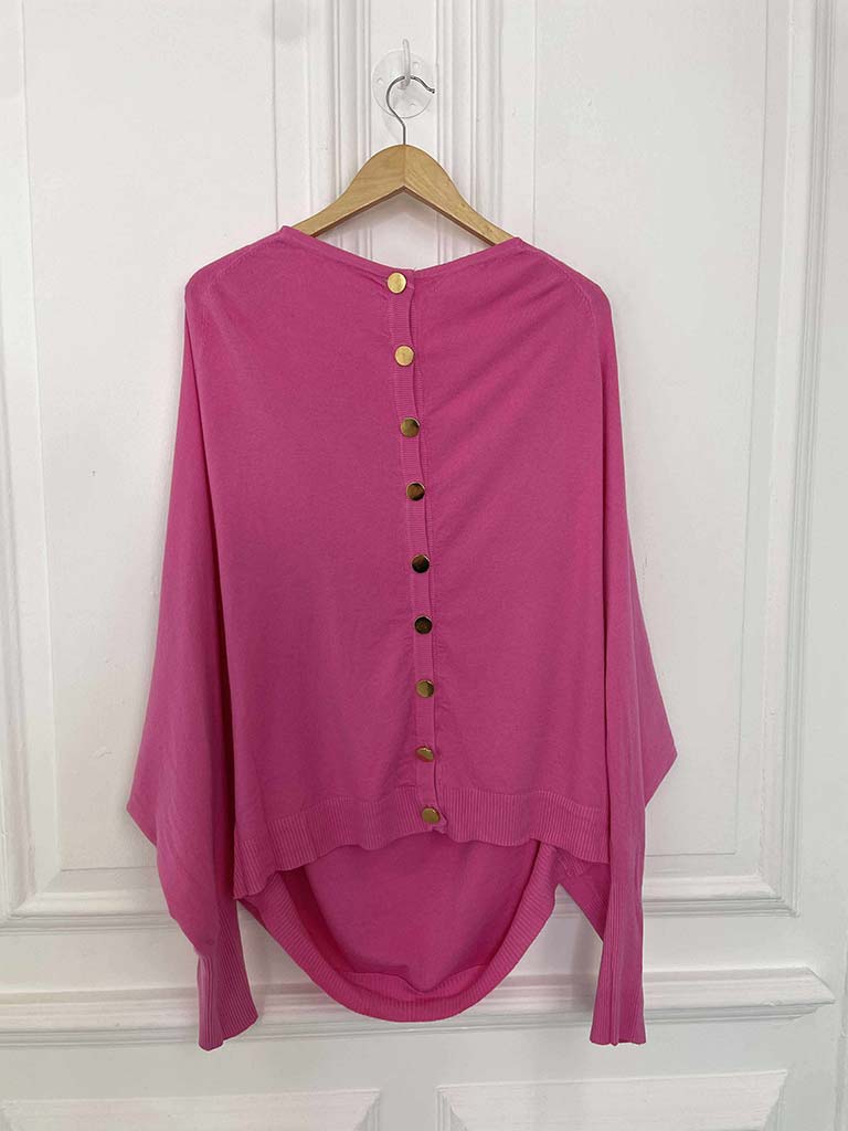 Malissa J Button Back Knit - Pink