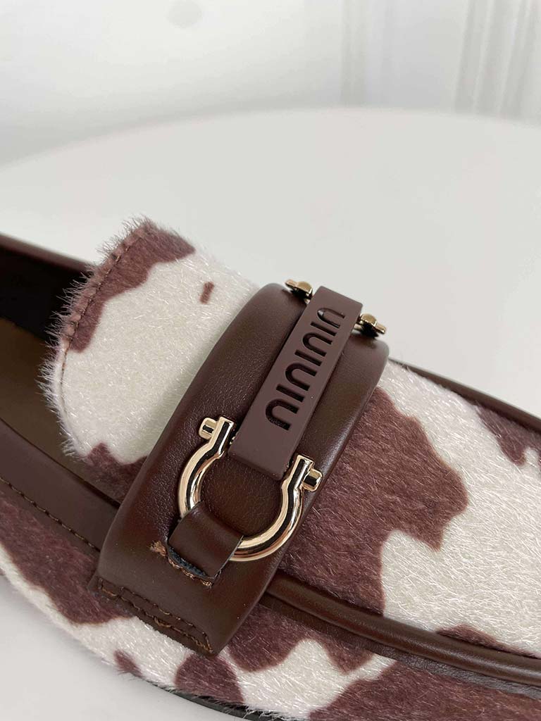 Cow Print Loafers