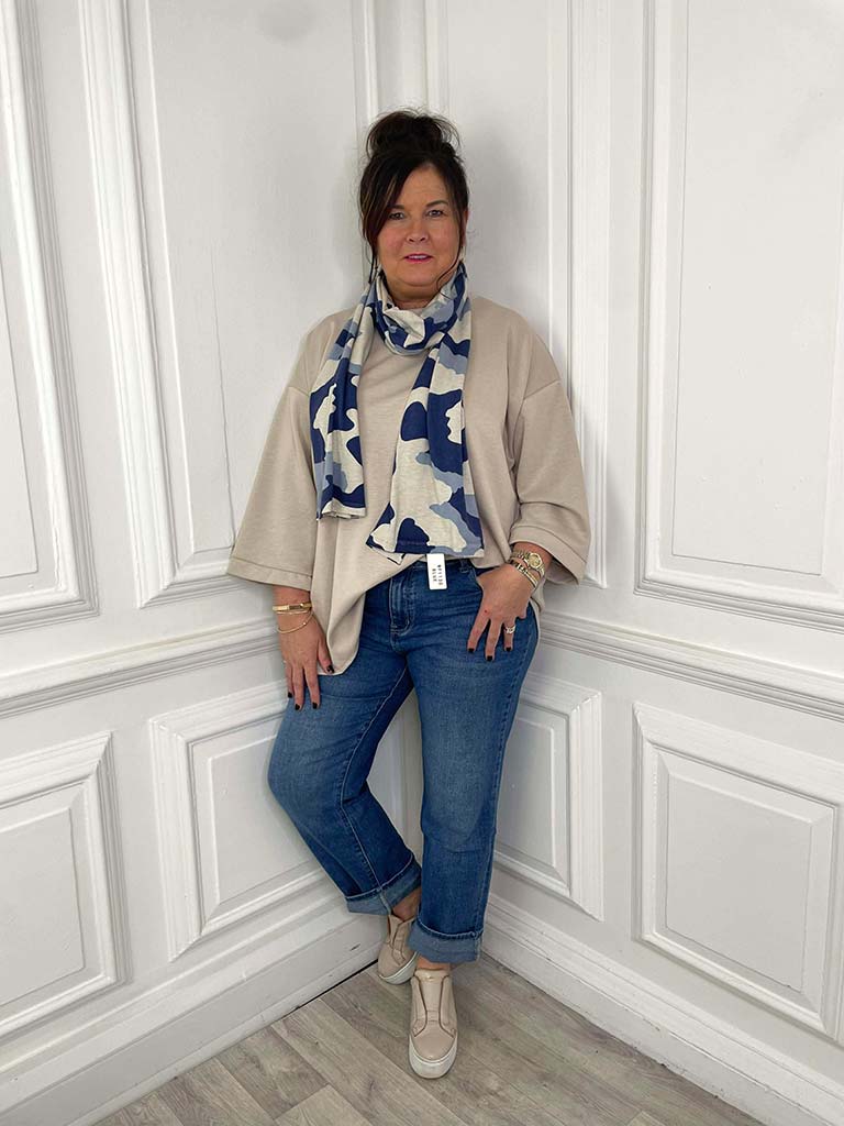 Malissa J Camo Scarf - Blue