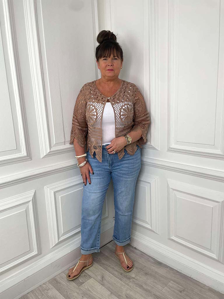 Crochet Jacket - Cinnamon