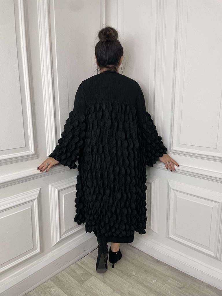 Malissa J Long Bubble Jacket - Black
