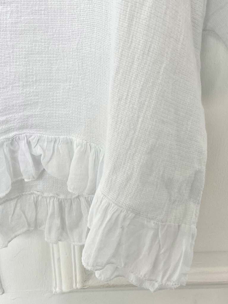 Cotton Frill Top - White