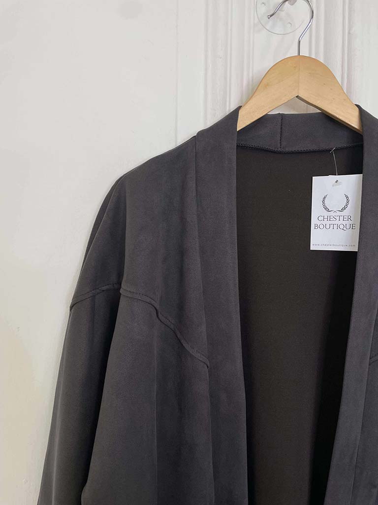 Suede Feel Jacket - Slate