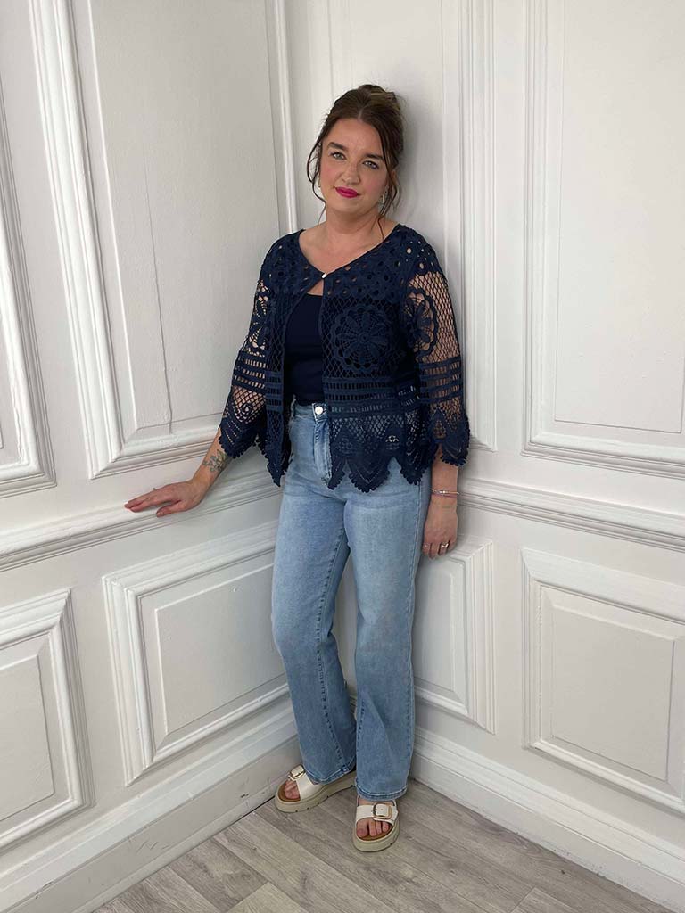 Crochet Jacket - Midnight