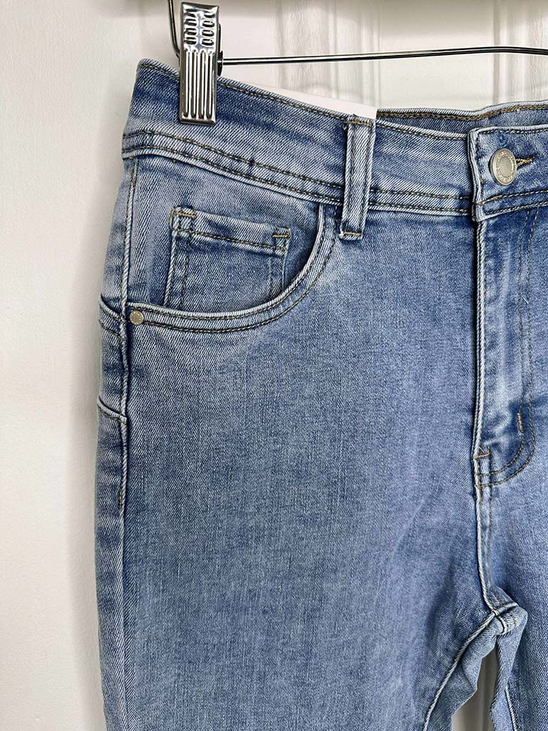 Straight Leg Stretchy Jeans - Vintage Blue