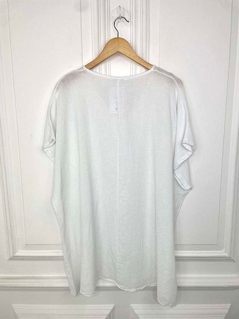 Crochet Heart Top - White