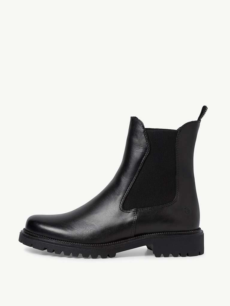 Tamaris Leather Chelsea Boots - Black