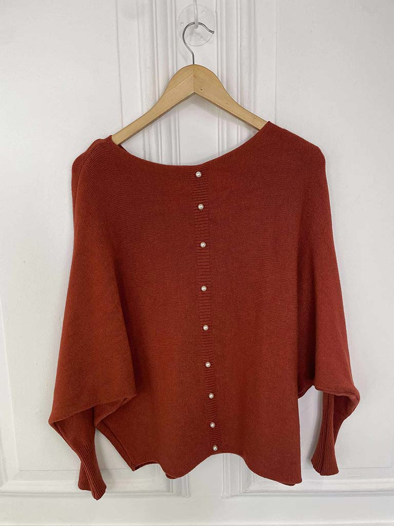 Pearl Back Knit - Rust
