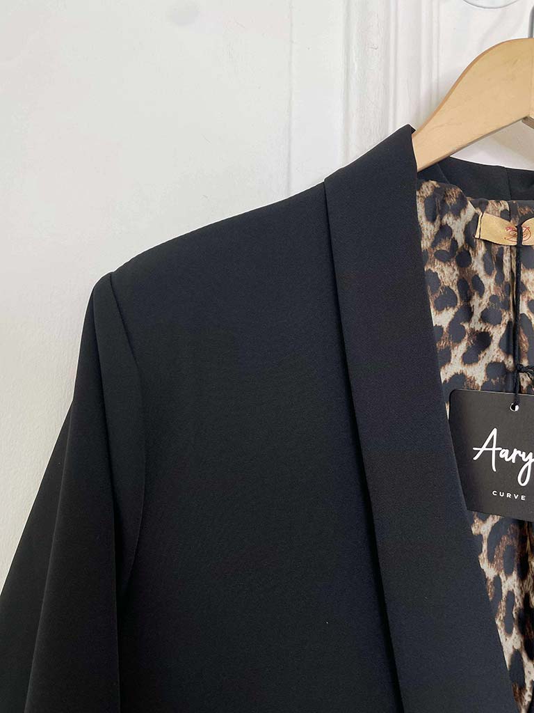 Leopard Cuff Blazer - Blazer