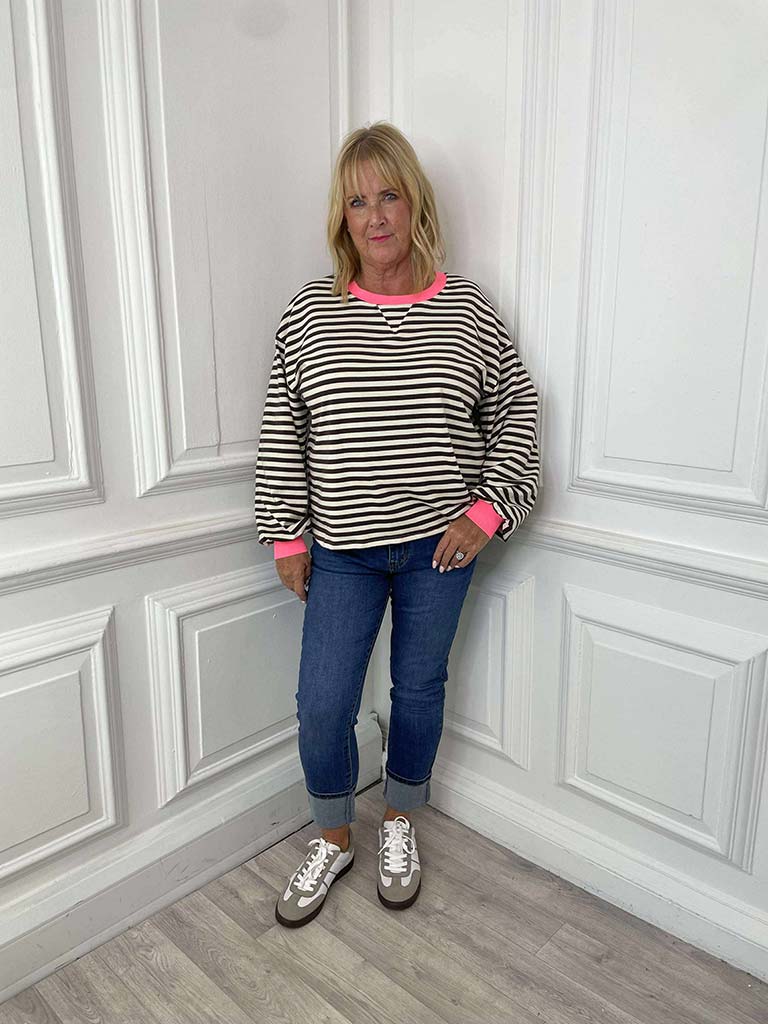 Breton Stripe Top - Chocolate