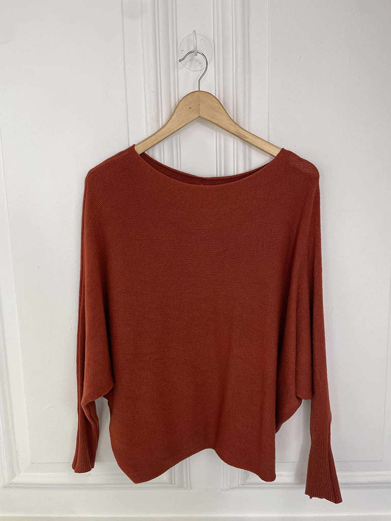Pearl Back Knit - Rust