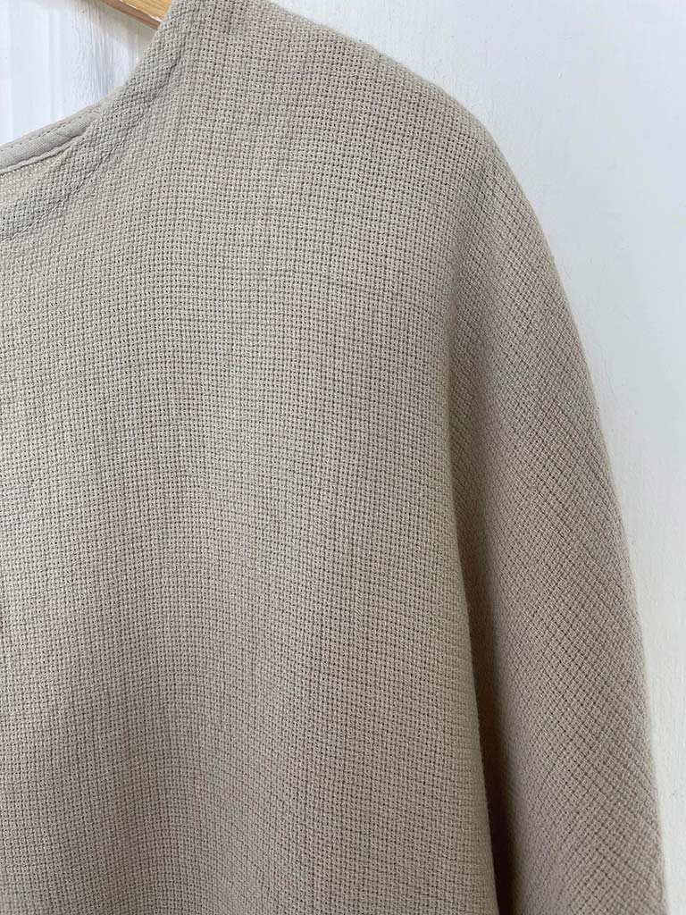 Cotton Frill Top - Stone