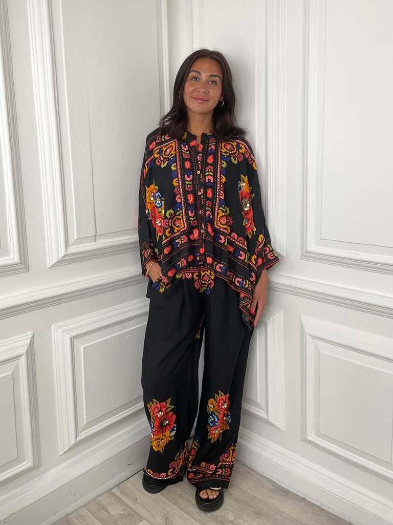 Embellished Floral Shirt