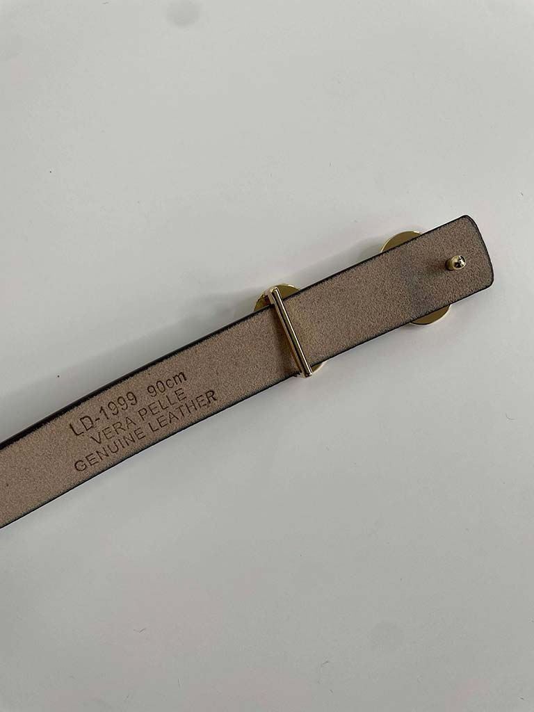 Leather Snaffle Belt - Black