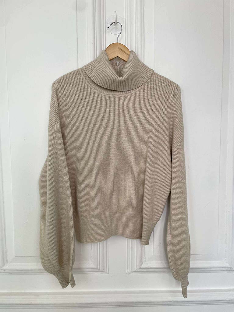 Polo Neck Knit - Stone