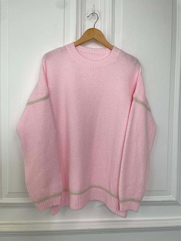 Contrast Stripe Knit - Petal