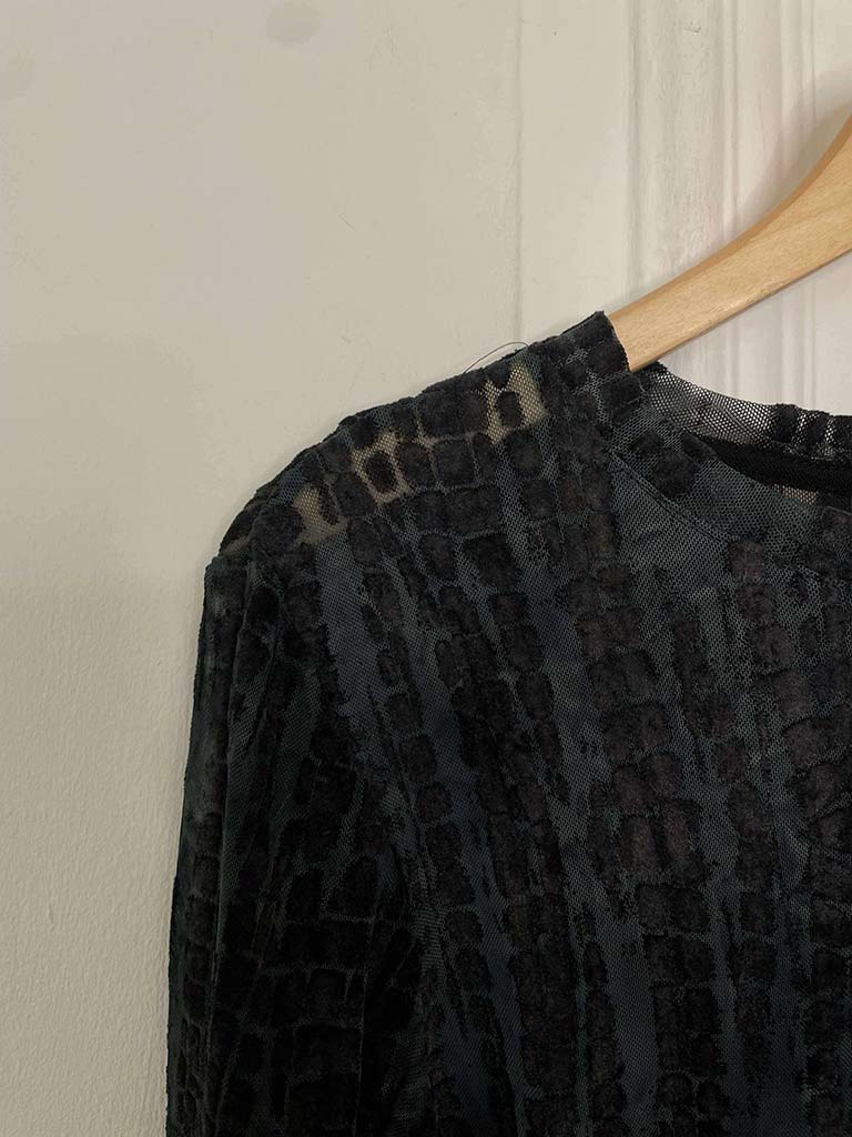 Croc Mesh Layering Top - Prussian